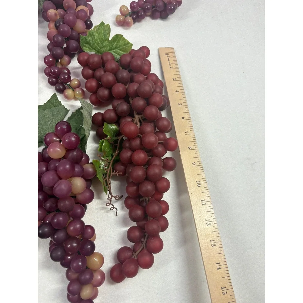Artificial Grape Clusters‎ Lot 22pc Purple Green Red Home Decor 90s